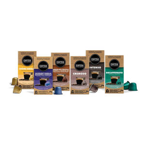 Cápsulas de café de vainilla y avellana Acabado suave y aroma a nuez para los amantes del café y el té - Product Image 1