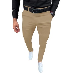 Recién llegado, pantalones de negocios ajustados para hombre, pantalones de vestir oficiales formales de Color sólido, pantalones de vestir esenciales informales ligeros para hombre - Product Image 6