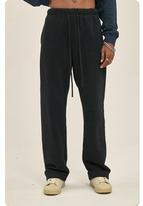 Personnalisé pour Puff Print Flare Wide Leg Pantalons de survêtement pour hommes Sun Faded Fleece Blank Baggy Pants Flat Front Wholesale Flared Sweatpants - Product Image 3