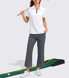 เสื้อโปโลสตรีแขนสั้นผ้าคอตตอน100% ระบายอากาศได้ดีแห้งเร็วพิมพ์ลายใหม่ยอดนิยม - Product Image 4