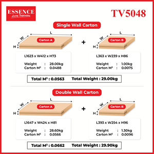 Meuble TV contemporain de qualité supérieure à 2 portes, assemblage en kit, fabriqué en Malaisie, TV5048, chêne somana clair, blanc, pour salon, utilisation hôtelière - Product Image 6