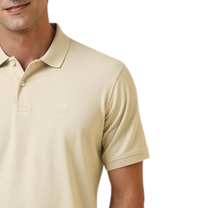 เสื้อโปโลผู้ชายสีเบจผ้าฝ้ายเนื้อนุ่มแขนสั้นลำลองแฟชั่นทันสมัยสำหรับฤดูร้อนสวมใส่สบายมีสไตล์ใส่ได้ทุกวันระบายอากาศได้ดีทันสมัย - Product Image 5