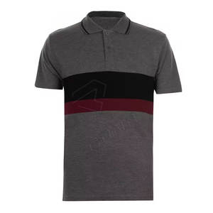 Logotipo personalizado Impresión de punto sólido de gran tamaño mezcla de algodón de los hombres para las camisas de manga corta Deportes Golf para hombres Mujeres - Product Image 1