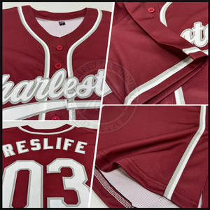 Mejor Venta de alta calidad transpirable béisbol Softball Jerseys diseño de moda Pantalones cortos logotipo personalizado sublimación cosida impresión - Product Image 4