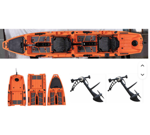 Mejor Kayak de Pesca 2025, Kayak de Pesca de Plástico Rotomoldeado de 14 pies para Experienciados, Canoa para Lagos y Ríos, Fábrica en Zhejiang, China - Product Image 1