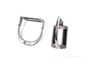 Nouvel arrivage : Étriers d'équitation en acier inoxydable (paire) pour la sécurité à cheval – Conception antidérapante durable, équipement de protection de la cheville - Product Image 5