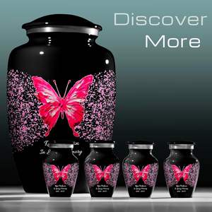 โกศผีเสื้อสำหรับงานศพของมนุษย์โกศใส่เถ้ากระดูกสำหรับผู้หญิงและผู้ชายตกแต่งโกศปะการังผีเสื้อขนาดกำหนดเองได้ - Product Image 4