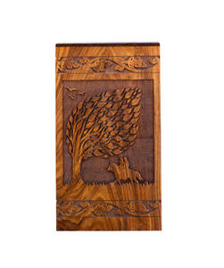 โกศใส่ศพทำจากไม้สไตล์อเมริกันสมัยใหม่สำหรับงานศพผู้ใหญ่ - Product Image 2