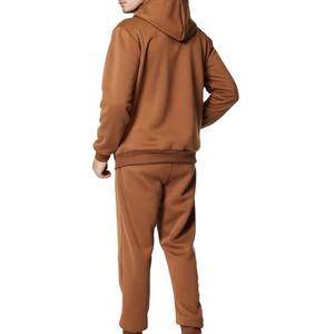 Pantalon de survêtement personnalisé uni pour hommes, pantalon de survêtement baggy en coton vierge, pantalon de survêtement à jambe large, sweat à capuche zippé, ensembles de survêtements - Product Image 2