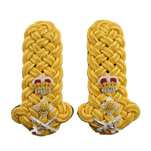 Personalizado trenzado cordón hombro tablero bordado a mano corona hombro charreteras servicio OEM - Product Image 1