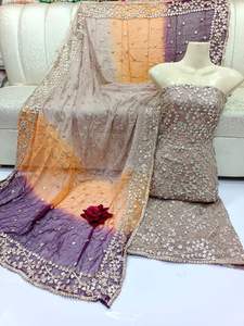 ชุดเดรสซาลาร์กาเมซทำจากอะคริลิคสไตล์โกต้าตัดเย็บอย่างมีสไตล์พร้อมรายละเอียดเกี่ยวกับชาติพันธุ์สำหรับชุดปาร์ตี้เทศกาลอินเดียและปากีสถาน - Product Image 4