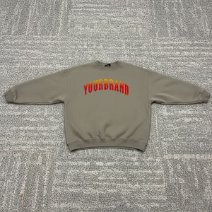 Sweat-shirt d'hiver décontracté surdimensionné en molleton 100 % coton épais avec logo personnalisé, écologique, teinture unie, épaules tombantes - Product Image 1