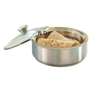 Olla Chapati redondeada con acabado brillante para mesa de cena y fiesta, olla para contenedor Chapati de la mejor calidad con tapa de vidrio - Product Image 1
