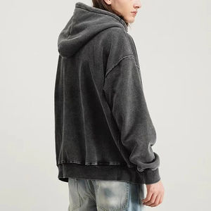 NEW Street Wear Acid Wash <b>women's</b> Hoodies Custom Logo Pullover Unisex Oversize <b>Black</b> Vintage Hoodie - Product Image 4