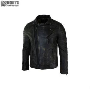 Chaqueta de piel de vaca para motocicleta Logotipo y diseño personalizados Cuero de alta calidad y precios al por mayor para hombres Chaqueta de Bombardero - Product Image 4