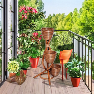 Pot de haute qualité 3's pour ensemble de jardin de meubles d'extérieur de fleurs fabriqués à la main durables de meubles d'Indonésie indonésie - Product Image 3
