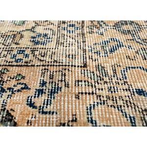 Tapis en laine bleu vintage noué à la main pour la maison - Motif médaillon rectangulaire abstrait pour entrée, couloir, salon, tapis pour adolescents - Product Image 3