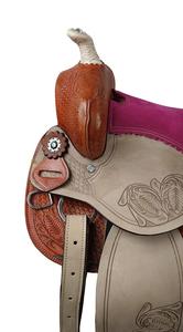 ชุดอานม้าหนังแท้คุณภาพพรีเมี่ยมเหมาะอย่างยิ่งสำหรับการแข่งแบบตะวันตกแบบมีความอดทนแบบอังกฤษสำหรับการขี่ม้า - Product Image 3