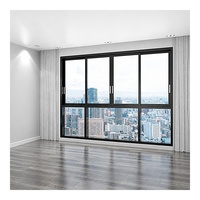 Fenêtre coulissante en aluminium sur mesure certifiée NFRC, grande taille, avec moustiquaire, hermétique, à double vitrage, écoénergétique