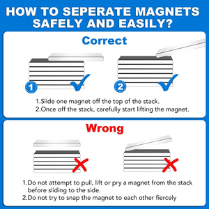 مغناطيس نيوديميوم صناعي دائم N52، مغناطيس مستطيل رفيع، قوالب نيوديميوم - Product Image 5