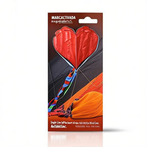 Cometa de una Línea en Forma de Corazón con Línea de 30 Metros, 160 x 180 cm, Cono de Viento de 450 cm - Product Image 3