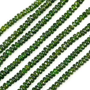 Cuentas facetadas de diopsido cromado natural de 4-6 mm, cuentas de piedras preciosas para la fabricación de joyas, cuentas de alta calidad al por mayor para manualidades - Product Image 6