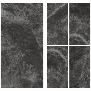 Carreaux en porcelaine noir brillant 600x1200 SEZAT - Product Image 1