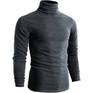 Suéteres de poliéster ajustados de alta calidad para hombre, novedad de invierno, prendas de punto con cuello redondo, patrón transpirable, suéter de poliéster de Color liso - Product Image 6