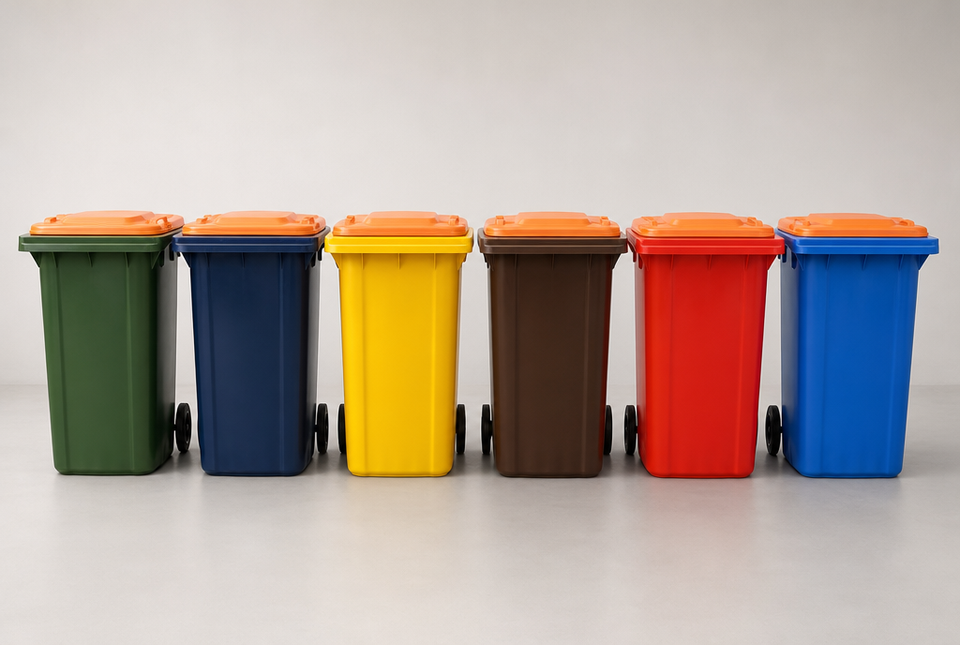2 Gallon Desktop Trash Can Compact Magnetic Lid Aluminum Body Small ...