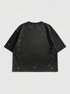 T-shirt surdimensionné vintage délavé à l'acide pour homme, avec impression sérigraphiée de haute qualité, effet soleil et flocage brillant - Product Image 5