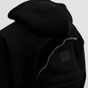 Sudadera con Capucha y Mochila Unisex Personalizada de Estilo Urbano, Sudadera de Viaje de Algodón Grueso con Cremallera y Mochila - Product Image 2