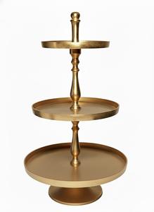 Nuevo Soporte de Exhibición de Cupcakes de 3 Niveles, de Metal Dorado, Elegante y de Lujo, para Decoración de Mesa de Postres en Bodas y Fiestas - Product Image 3