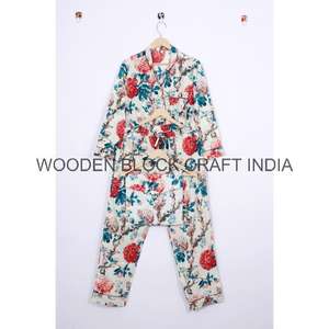 Conjuntos de pijama de franela Floral suave para mujer, bolsillos, Vintage, práctico, transpirable para Invierno Otoño, vacaciones informales - Product Image 5