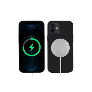 Étui de charge sans fil Netzy SAFA Silksafe Premium pour iPhone 12 Mini, coque de protection en silicone antichoc et anti-traces de doigts XR - Product Image 1