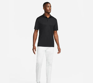 Transpirable que absorbe el sudor 100% poliéster relajado ajuste estándar con tapeta de 2 botones University Blue Performance Polo para hombre - Product Image 3