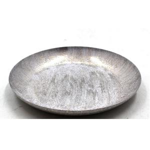 Assiette de service en fer de forme ronde assiette de couleur marbre doré plat et plateau pour servir des aliments au restaurant fabriqués à la main - Product Image 1