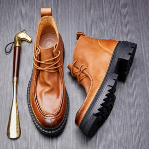 Chaussures de travail en cuir de vache durable avec doublure anti-odeur et absorption des chocs, chaussures décontractées pour hommes, chaussures de tous les jours - Product Image 3