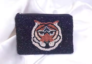 MD HANDICRAFTS-Porte-monnaie ethnique brodé main avec broderie tigre animal pour femme et fille - Product Image 5