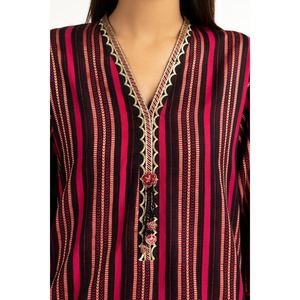 Conjunto de Camisa y Pantalón Bordado con Lurex Negro Estilo Bohemio - Product Image 6