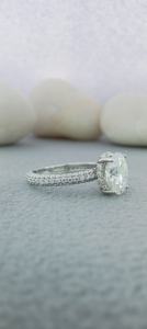 Women's Fine Solitaire Filled 2ct Brilliant Cut Lab Grown Diamond for Certified Trendy 14k 18k Gold Engagement Wedding Ring - Product Image 2