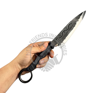 Cuchillo celta CRUACHAN forjado a mano de grado industrial, cuchillo de caza de la Edad Oscura/norse/vikingo/medieval, personalizable OEM/ODM para camping - Product Image 2