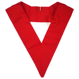 28 độ <span class=keywords><strong>Scottish</strong></span> nghi thức cổ áo đồng bằng màu đỏ chất lượng cao thêu freemason cổ áo biểu tượng tùy chỉnh ren Regalia đồng phục - Product Image 1