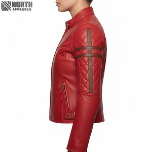 Top tendance Premium femmes bicolore couleur cuir veste en gros bas quantité minimale de commande 100% haute qualité hiver chauffé mode dames - Product Image 3