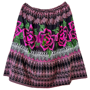 Nueva moda Islas del Pacífico Use Faldas de mujer Falda hawaiana con estampado de flores personalizado - Product Image 1