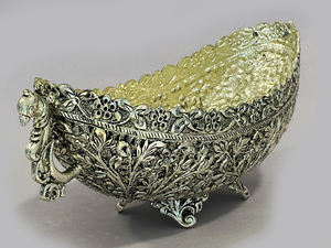 Bol de service tendance pour ustensiles de cuisine maison hôtel Restaurant Fruits secs bol de service en laiton doré vaisselle Antique bol de service - Product Image 2