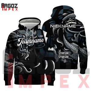 Meilleure vente de sweat à capuche en molleton personnalisé pour hommes 100% polyester avec motif de mascotte sublimé imprimé brodé pour vêtements d'hiver décontractés - Product Image 1