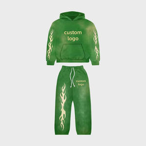 ชุดวอร์มมีซิปสำหรับผู้ชายชุดวอร์มกางเกงขาบานและมีฮู้ดชุดวอร์มขายส่งชุดวอร์มสำหรับผู้ชาย - Product Image 4