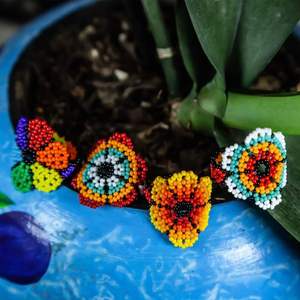 HF Crafts Anillo de cuentas de semillas de vidrio hecho a mano Cuentas de estilo clásico de alta calidad para bodas Compromisos Fiestas Regalos Precio - Product Image 3