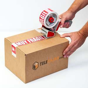 Cinta Adhesiva de Papel Acrílico de 125 Metros x 48 mm para Embalaje y Marcaje de Mercancías y Objetos Frágiles y Delicados - Product Image 3