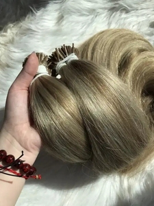 Pelo Remy vietnamita I-Tip Raw Virgin Super Double Drawn Straight Machine Extensiones de cabello de doble trama Color de piano para más oscuro - Product Image 4